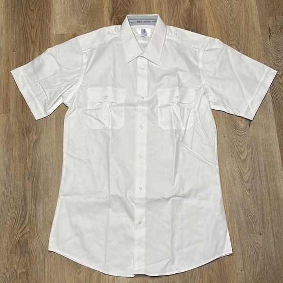 Murphy & Hartelius Other - M&H Enzo Flap Pocket Short Sleeve Bamboo Tapered Soft Collar Shirt w/Eyelet